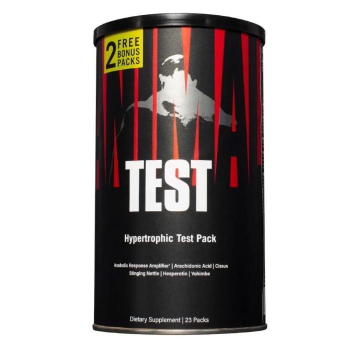 Animal Test van Universal verhoogt de productie en het gebruik van testosteron om meer spiermassa op te bouwen. Onze complete alles-in-één, handige 'grab-and-go' testosteronbooster is samengesteld voor krachtsporters, bodybuilders, powerlifters en degenen Animal Test van Universal verhoogt de productie en het gebruik van testosteron om meer spiermassa op te bouwen. Onze complete alles-in-één, handige 'grab-and-go' testosteronbooster is samengesteld voor krachtsporters, bodybuilders, powerlifters en degenen