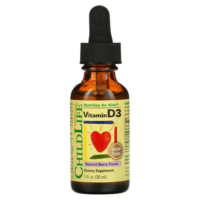 ChildLife Essentials, Vitamin D3, Natural Berry, 1 fl oz (30 ml). Vitamine D3 druppels voor kinderen
ChildLife Essentials, Vitamin D3, Natural Berry, 1 fl oz (30 ml). Vitamine D3 druppels voor kinderen