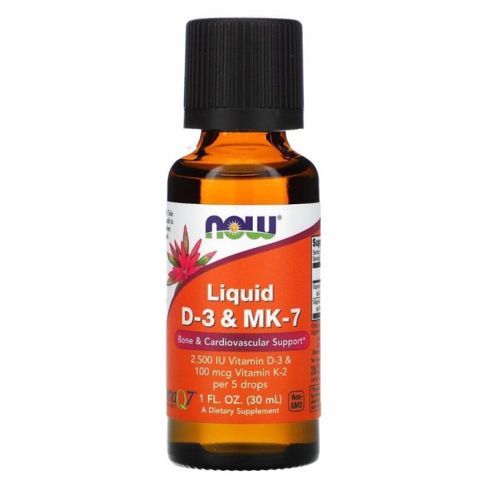 Liquid D3 en MK7 - 30 ml | NOW Foods Liquid D3 en MK7 - 30 ml | NOW Foods