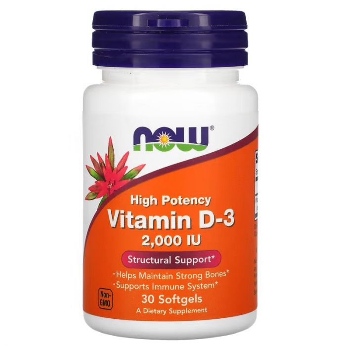 NOW Vitamine D3 2000 IU (50 mcg) , 30 softgels NOW Vitamine D3 2000 IU (50 mcg) , 30 softgels
