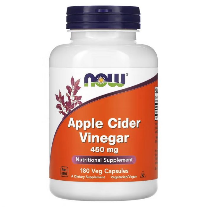 Apple cider vinegar 450 mg, Now Appelazijn 450mg 180 capsules, 733739033178 Apple cider vinegar 450 mg, Now Appelazijn 450mg 180 capsules, 733739033178