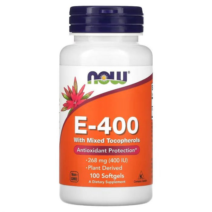 Vitamine E-400 met gemengde tocoferolen | NOW Foods. 733739008923 Vitamine E-400 met gemengde tocoferolen | NOW Foods. 733739008923