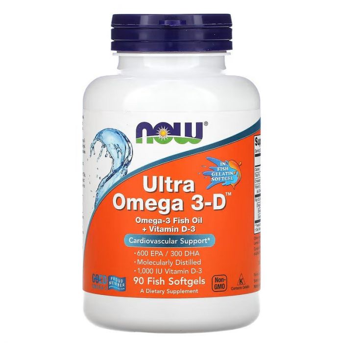 NOW Foods Ultra Omega 3D Vis Gelatine softgels, 733739016638 NOW Foods Ultra Omega 3D Vis Gelatine softgels, 733739016638