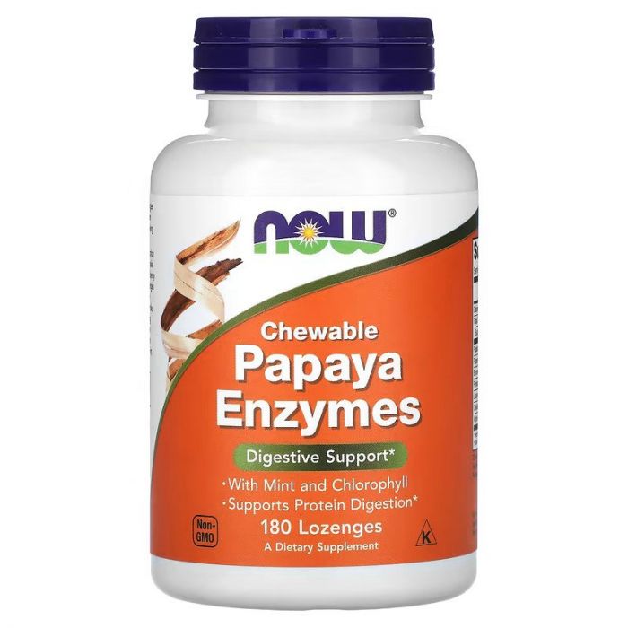 NOW Foods Papaya Enzyme zuigtabletten. 733739029706 NOW Foods Papaya Enzyme zuigtabletten. 733739029706