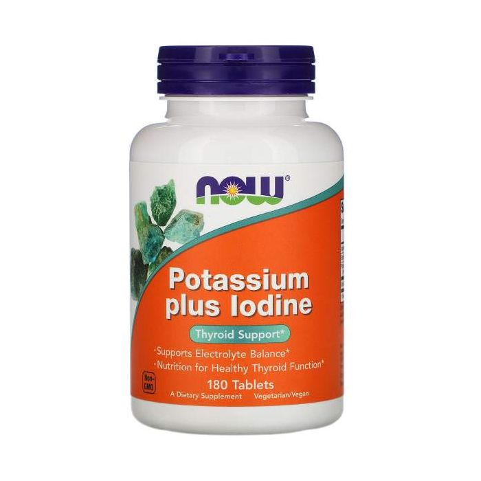 Potassium plus Iodine | Now Foods, Kaliumjodide, schildklier ondersteuning Potassium plus Iodine | Now Foods, Kaliumjodide, schildklier ondersteuning