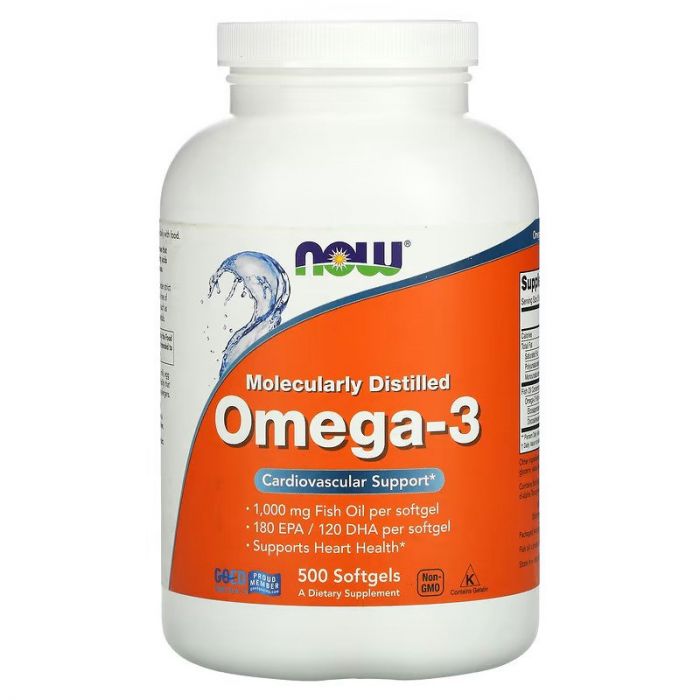 NOW Foods, Omega-3, 500 Softgels NOW Foods, Omega-3, 500 Softgels