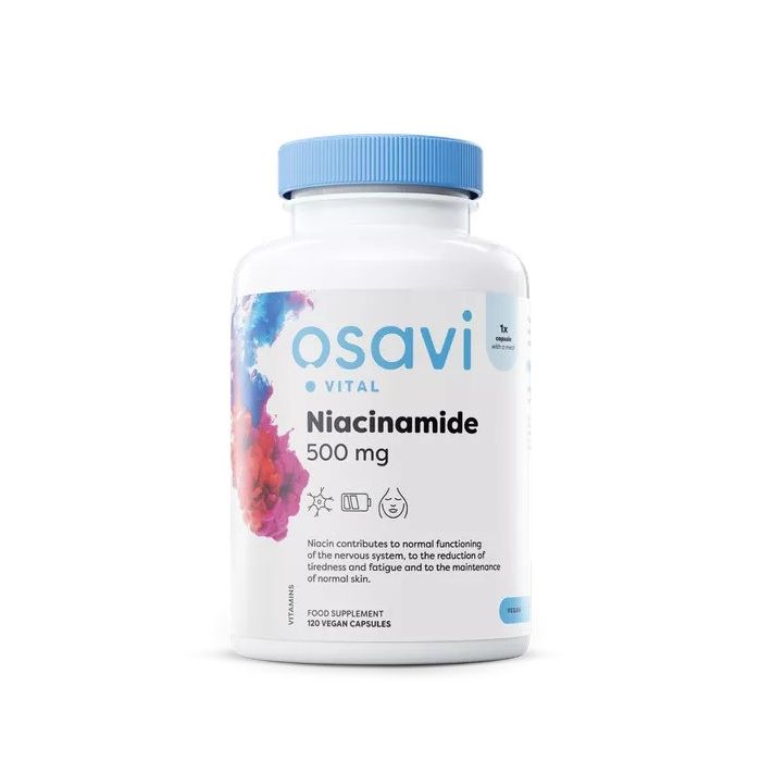 Niacinamide, 500 mg - vegan capsules - Osavi
Niacinamide, 500 mg - vegan capsules - Osavi