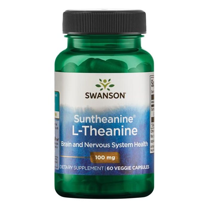 Swanson Suntheanine L Theanine, 100 mg, 60 Veggie caps. 087614021102 Swanson Suntheanine L Theanine, 100 mg, 60 Veggie caps. 087614021102
