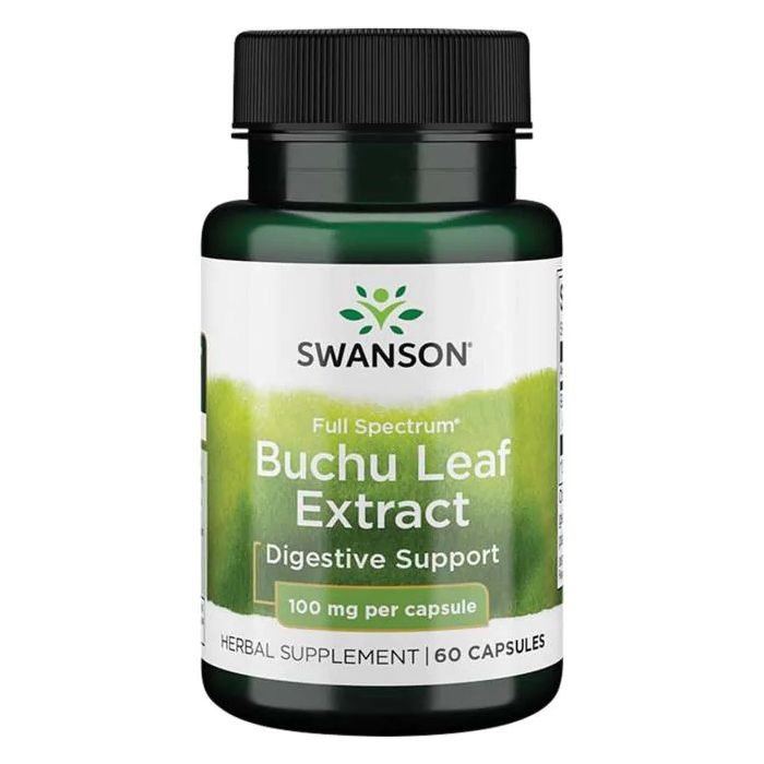Full Spectrum Buchu Leaf Extract, Swanson. Buchu staat bekend om zijn natuurlijke diuretische en antiseptische eigenschappen, die met name gunstig zijn bij urineweginfecties. De aanwezige stof diosphenol draagt bij aan de verlichting van blaasontstekingen Full Spectrum Buchu Leaf Extract, Swanson. Buchu staat bekend om zijn natuurlijke diuretische en antiseptische eigenschappen, die met name gunstig zijn bij urineweginfecties. De aanwezige stof diosphenol draagt bij aan de verlichting van blaasontstekingen