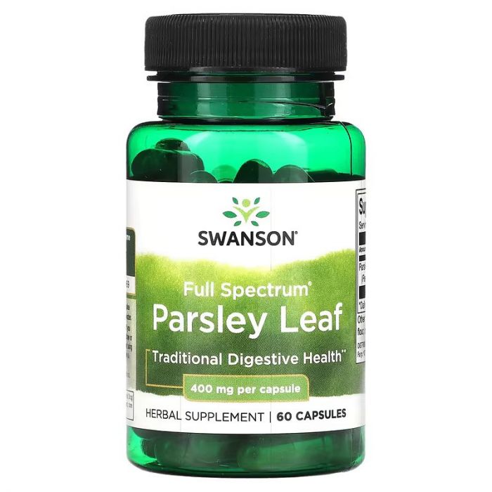 Swanson, Full Spectrum Parsley Leaf, 400 mg, Peterselie Blad
