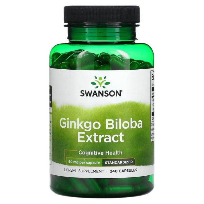 Ginkgo Biloba Extract 24%, 60mg - 240 caps Ginkgo Biloba Extract 24%, 60mg - 240 caps