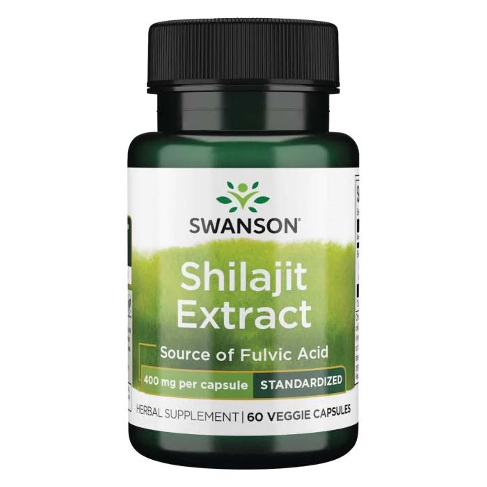 Swanson Shilajit Extract 400 mg, 60 Veggie Capsules. 087614142050 Swanson Shilajit Extract 400 mg, 60 Veggie Capsules. 087614142050