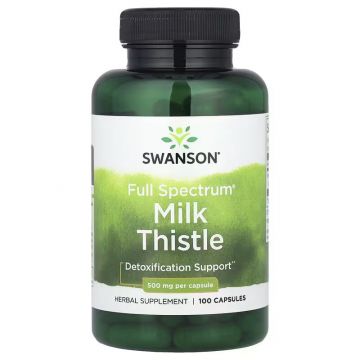 Swanson Full Spectrum Mariadistel 500 mg 100 capsules. 087614019666
