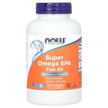 Super Omega EPA Visolie 120 Softgels, NOW Foods